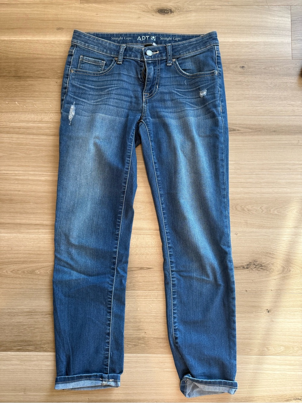 Apt. 9 Women's Distressed Boyfriend Jeans - Dark Blue
